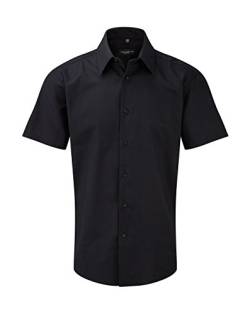 Russell Collection Kurzarm Oxford-Hemd R-923 m Shirt Gr. S, schwarz - schwarz von Russell Collection