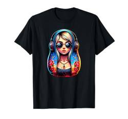 Russian Matroschka Musik Russland Russische Matrjoschka T-Shirt von Russen Kostüm Russisch Matryoshka Party Designs