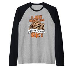 Russische Schildkröte Raglan von Russian Tortoise Gifts for Men and Women