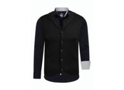 Langarmhemd RUSTY NEAL Gr. 5XL, EURO-Größen, schwarz (schwarz, grau) Herren Hemden Langarm bestehend aus Hemd, Weste und Krawatte von Rusty Neal