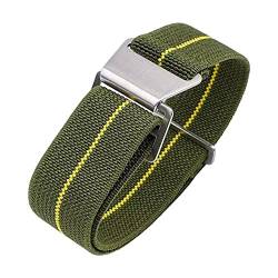 18mm-24mm Männer Militär Sport elastisch gewebtes Nylonband Ersatz, gestreifte Druckuhr Armband Armband Zubehör, 18mm von Ruthlessliu