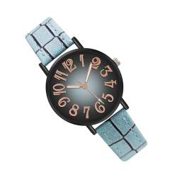 Ruwshuuk Analoguhr Damen,einfache Uhr - Lässige, einfache Damen-Armbanduhr, analog, großes Zifferblatt, minimalistische Uhr,Modische Damenuhr mit Zahlen für Jugendliche Mädchen von Ruwshuuk