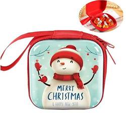 Mini Geldbeutel geldbörse Damen klein Tragbare Kopfhörer Tasche Geldbörse für Weihnachtsdekoration Schneemann Geldbörse Rote Geldbörse 8 von Rysmliuhan Shop