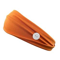 Stirnband Herren Headband Haar Bands für männer Schwarz Stirnband Kopf Band Schweiß Bands Kopf Bands Schweiß Bands männer Schweiß Bands Frauen orange,1 von Rysmliuhan Shop