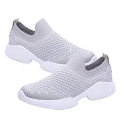 SAFIGLE 1 Paar Elastische Sockenschuhe Stylische Sneaker Für Damen Plateau-Sneakers Für Damen Wanderschuhe Damen Sportschuhe Damen-Laufschuh Damen-Plateau-Sneaker Sohle: Gummi Light Grey von SAFIGLE