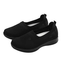 SAFIGLE 1 Paar Sportschuhe Alleinige Wanderschuhe Für Senioren Damen-Turnschuhe Frauen Laufen Turnschuhe Schwarze Turnschuhe Für Frauen Wanderschuhe Mit Sohle Für Senioren Black Sohle: PVC von SAFIGLE