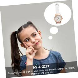 SAFIGLE 3st Anschauen Quarzuhr Armbanduhr Für Mädchen Armbanduhren Für Mädchen Kinder Digitaluhr Geführte Elektrische Kleinkinderuhren Kinderuhr Mit Weichem Armband Weiß Legierung von SAFIGLE