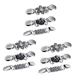 SAFIGLE 9 Stk Kragenclips Verschlüsse Für Frauen Pulloverclip Mit Strass Metallisches Kleid Hemden Cardigan-clip Pullover Verbindungsbroschen Kleid Clips Zurück Retro Jacke Legierung Damen von SAFIGLE