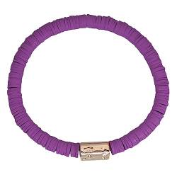 SAFIGLE Armband Aus Ton Handgelenkschmuck Muschelchips Armbänder Sommer Accessoires Schmuck Armbänder Armband Aus Regenbogenperlen Strand Polymer-ton Violett Fräulein Elastizität Zubehör von SAFIGLE