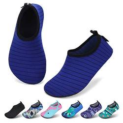 SAGUARO Kinder Badeschuhe Jungen Aquaschuhe Mädchen Schnell Trocknend Strandschuhe Atmungsaktiv Wasserschuhe Surf Yoga Neoprenschuhe,Hellblau,Gr.30/31 EU von SAGUARO