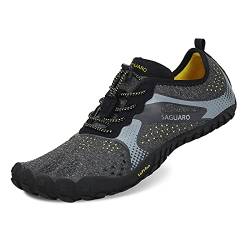 SAGUARO Zehenschuhe Unisex Sommer Trekking Schuhe Atmungsaktive rutschfeste Laufschuhe, 42 EU, Schwarz von SAGUARO