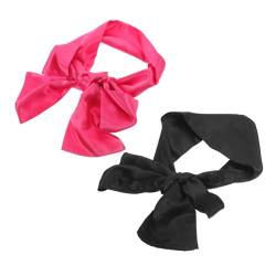 2 Stück Perücken-Stirnband, Satin-Haarband, Haargummis for Frauen, for Legen von Schals, Schals for Frauen, Make-up vorne, Seiden-Haargummis, Kopftuch for Frauen, Damen-Haarmaske, Locken, Satin-Imitat von SAKURRDD