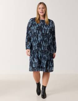 SAMOON Knieumspielendes Plissekleid Blau 42/M von SAMOON