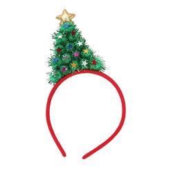 SANRLO Stirnbänder, Haar-Accessoires für Damen, Weihnachts-Stirnband, Weihnachtsbaum-Stirnband, Weihnachts-Haarreifen, Weihnachtsfeier-Stirnband für Damen und Mädchen von SANRLO