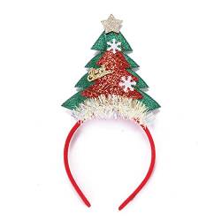 SANRLO Stirnbänder, Haar-Accessoires für Damen, Weihnachts-Stirnband, Weihnachtsbaum-Stirnband, Weihnachts-Haarreifen, Weihnachtsfeier-Stirnband für Damen und Mädchen von SANRLO