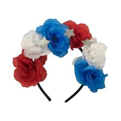 SANRLO Stirnbänder, Haarschmuck für Damen, Blumen-Stirnband für den 4. Juli, Festival, Feier, Themenparty, Kopfschmuck, Karneval, Haarschmuck von SANRLO