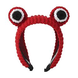 SANRLO Stirnbänder, Haarschmuck für Damen, große Augen, gestrickt, für Frosch, Stirnbänder für Halloween, Party, Geburtstag, Kopfschmuck, Partyzubehör, Foto-Requisiten von SANRLO