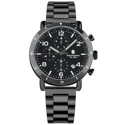 SAPPHERO Uhren für Männer Chronograph Uhr Analog Uhr Herrenuhren wasserdichte Uhren Quarz Datum Herrenuhren Edelstahl Casual Männer von SAPPHERO