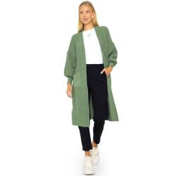 Maxi Cardigan Damen lang - Oversize Strickjacke mit Taschen - Übergangsmantel Longstrickjacke - Strickmantel Herbst Outfit Pullover & Strickjacken für Damen lang - long Cardigan petrolgrün - S von SASSYCLASSY