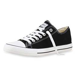 SCARPE VITA Herren Sneakers Kult Sportschuhe Schnürer Stoffschuhe Schwarz 44 von SCARPE VITA