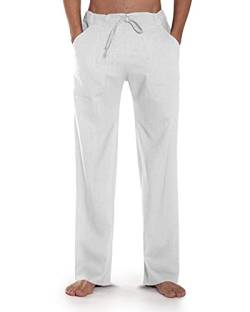 SCHAZAD Leinenhose Essential-Slim (L, Weiss) von SCHAZAD