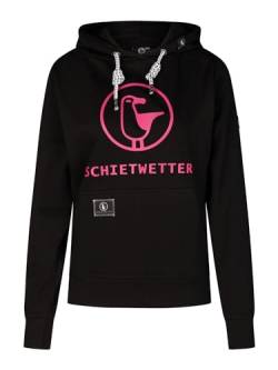 SCHIETWETTER Damen Hoodie Gerti, Kapuzenpullover, modisch, kuschelig Black/meonpink 38 von SCHIETWETTER