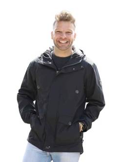 SCHIETWETTER Herren Funktionsjacke DREI Finger John, Parka, Regenjacke, Übergangsjacke wasserdicht, atmungsaktiv, Winddicht Black 3XL von SCHIETWETTER