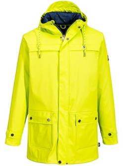 SCHIETWETTER Herren Regenjacke Glasauge Jimmy, Friesennerz, Regenparka, Parka, verschweißte Nähte, wasserdicht, Winddicht Lime 4XL von SCHIETWETTER