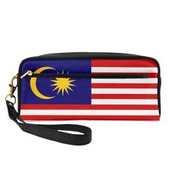 Malaysia-Flagge, Reise-Make-up-Tasche, Make-up-Tasche für Geldbörse, tragbare Kulturbeutel, Zubehör-Organizer, Schwarz , Einheitsgröße, Kosmetiktasche von SDEGTHO