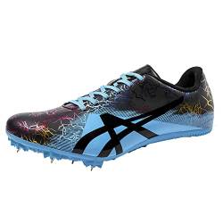 SDEQA Spikes Leichtathletik Herren Mittelstrecken Laufschuhe Laufschuhe rutschfeste Turnschuhe Für Sprint Herren Kinder und Damen Atmungsaktiv und bequem,Schwarz,37 EU von SDEQA