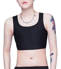 SEAUR Binder FTM Brust Binder Trans Tomboy Lesbian Buckle Chest Binder Große Brust - Schwarz - XL von SEAUR