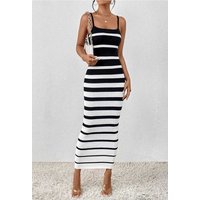 SEGUEN Sommerkleid Sexy Hottie Gestreifte Damen Wickelkleider (Kleider lange Kleider für Frauen) von SEGUEN