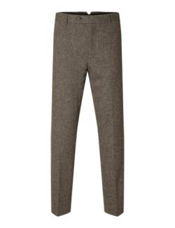 SELETED HOMME Herren SLHSLIM-Reed Wool TRS NOOS Hose, Brownie/Detail:Structure, 46 von SELECTED HOMME