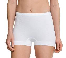 SES Pagenschlüpfer Damen 5er Pack Größe 36/38 aus 100% Baumwolle weiß/Feinripp Damen Schlüpfer mit Bein, hoher Leibhöhe und sanften Bündchen/kochfeste Unterhosen Damen mit hohem Komfort von SES