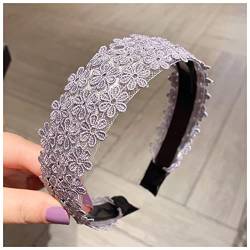 Stirnband Damen Lace Hair Hoop Frauen Koreanische Haardruck Lünette Kopfband Mode Frühling Sommer Kopfbedeckung Haarschmuck Stirnband (Size : B) von SEvso