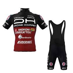 SGCIKER 2022 Herren Pro Team ANDRONI Radtrikot Set, Kurzarm Fahrrad bekleidung Lätzchen Kurzsets Gel Pad（4XL von SGCIKER