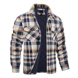 SGDLESN Hemd Flanell Herren Flannel Jacke Herren Thermojacke Herren Winter Rot Kariertes Hemd Herren Rot Kariertes Hemd Herren Fleecejacke Herren Herren Winterjacke Thermojacke Herren Winter Skijacke von SGDLESN