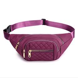 SHAPLE Bauchtasche Frauen Tasche Klassische Damen Taille Taschen Hohe Qualität wasserdichte Multifunktions Umhängetasche Weibliche Fanny Pack Trend Brusttaschen (Color : Purple) von SHAPLE