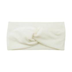 Stirnband Damen Winter Winter Kreuz Stirnbänder for Frauen Solide Haarband Elastische Sport Yoga Stirnband Headwear Mädchen Haarband Haar Zubehör (Color : White) von SHBHWS