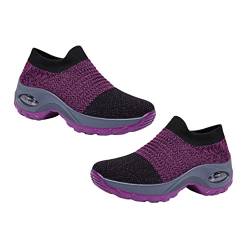 SHERCHPRY 1 Paar Turnschuhe mit Luftkissen lässige Schuhe Damen Tennisschuhe Sportschuhe Damen-Loafer Sneaker turnschläppchen Damen Laufschuhe Wanderschuhe für Damen modische Schuhe Violett von SHERCHPRY