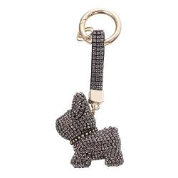 SHERCHPRY 1Stk Schlüsselanhänger mit französischer Bulldogge Handtaschenanhänger aus Kristall Taschenanhänger aus Strass Schlüsselbund Schlüsselringe hängender Anhänger Tasche Zubehör Mode von SHERCHPRY