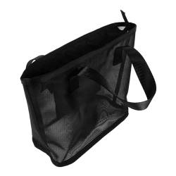 SHERCHPRY Wäschesack makeup tasche kosmetik tasche Reißverschlusstasche mesh taschen kosmetik make up organizer purse kleine Schminktasche Kulturbeutel Reise-Kosmetiktasche klein Nylon Black von SHERCHPRY