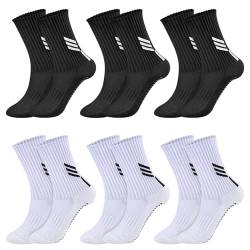 SIHOHAN 4-6 Paar fußball Socken Kinder,Fußballsocken Grip Atmungsaktiv Fussball Antirutsch Trainingssocken Rutschfeste Sportsocken Basketball Laufen Rugby Tennis für Jungen und Mädchen von 6-12 Jahren von SIHOHAN