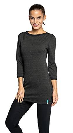 SILVER 25 Silverwave Abschirmkleidung Langarm-Longshirt für Damen - schwarz 48/50 von SILVER 25