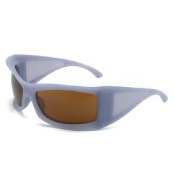 SJZZJSBX Luxus-Sonnenbrille für Damen und Herren, Sport-Trend, Reit-Sonnenbrille für Damen, UV400, Grauer Tee, Einheitsgröße von SJZZJSBX