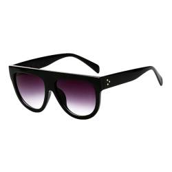 SJZZJSBX Sonnenbrille für Damen, Sonnenbrille für Herren, Glänzendes Schwarzgrau, Einheitsgröße von SJZZJSBX