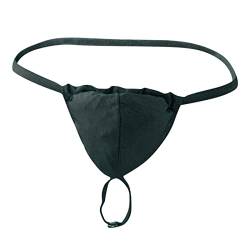 SKFLABOOF Herren Slip Herren-Reizwäsche Ouvert Slip Offen Latex Herren Slip Herren Sexy String Schwarz Unterhosen Männer Lustig G String Herren von SKFLABOOF