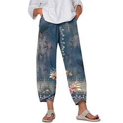 SKTIISN Reithose Kinder Gartenkleidung Haushose Trendy Straight Leg Pants Hose Damen Hell Weites Bein Dicker Stoff Kurze Hose Damen Sportlich 3/4 Hose Damen Weites Bein Jeans Outfit Damen Hosen von SKTIISN