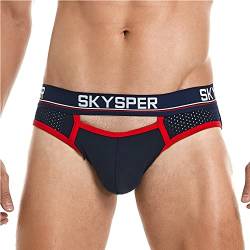 SKYSPER Herren Jockstrap Athletic Supporter für Herren Sexy Jockstrap Herrenunterwäsche, 25SK-Blau, XX-Large von SKYSPER