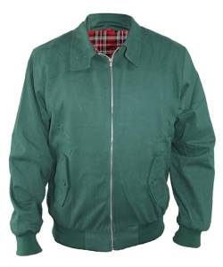 Skytex UK Harrington-Jacke Klassisch/Retro/Mod, in 10 Farben erhältlich, Größen XS-8XL Gr. XL, grün von SKYTEX UK